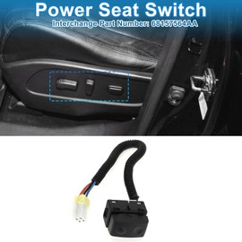 A ABSOPRO Power Seat Switch No.68157564AA Car Adjust Recline Recliner Switch for Ram 1500 2500 3500 Plastic Black