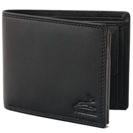 Fa.Volme® #VO11 Men's Genuine Leather Wallet, Landscape Format Black