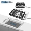 Anlyter 12 Inch Gas Cooktop, 2 Burners Built-in Gas Stovetop
