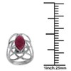 Orchid Jewelry Brass Red Ruby Celtic Ring Wedding Gifts for