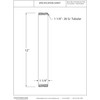 Westbrass A419-62 1-1/4" OD x 12" Double End Threaded Lavatory