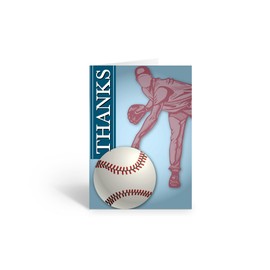 Stonehouse Collection | Baseball Sports Note Cards | Baseball Thank You Cards | Batter Up Appreciation | 10 Count (Pitcher)