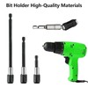 HARY 4 Pack Drill Bit Holder Magnetic Drill Bit Holders,60Mm