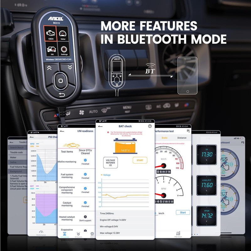 ANCEL ANCEL BD310 OBD2 Scanner Diagnostic Tool - 3 in