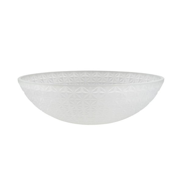 Aspen Creative 25015-76-1, Flush/Semi-Flush Mount Frosted w/Diamond Pattern Glass Shade,