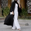 Front Open Abayas for Women Muslim with Hijab Scarf Women