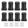 SUMNACON 8 Pcs Stainless Steel Furniture Legs Cabinet Legs, Black