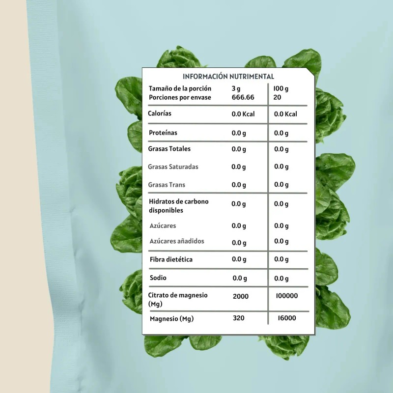 Citrato Magnesio Polvo Dnc Sportpro 2kg Sabor Natural Bolsa