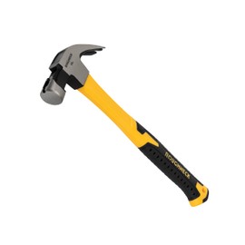 Roughneck ROU11105 Claw Hammer Fibreglass Shaft 454g (16oz), Black and Yellow
