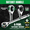 SK 1/2" Drive Socket Set with 216-P Quick-Release Ratchet, 23-Piece,
