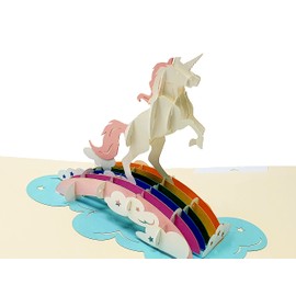 Unicorn 3D Pop Up Card Birthday Graduation Valentine's Day Father's Day Anniversary Thank You Get Well All Occasions