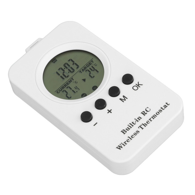 Wireless Plug in Thermostat LCD Remote Control Digital Display Temperature