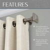 Elrene Home Fashions Florence Single Curtain Rod with Stacked Square
