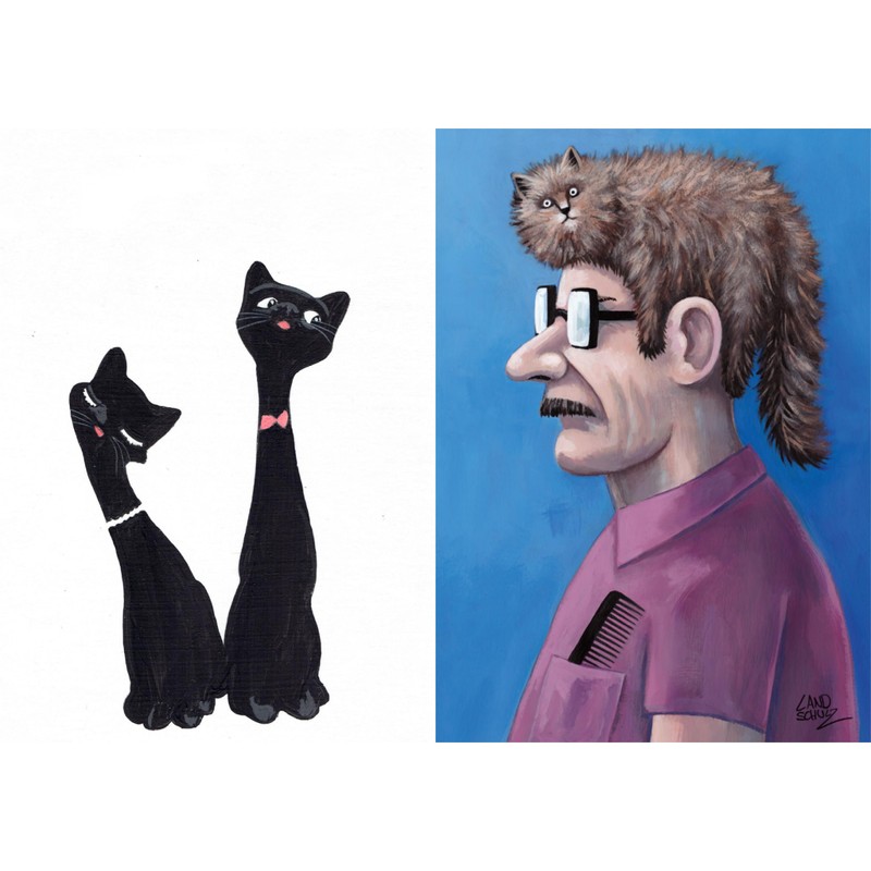 Inkognito Set of 10 No. 1 - Humorous Cats |