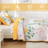 Heymybed Botanical Quilt Set King Size Summer Lightweight Coverlet, Yellow