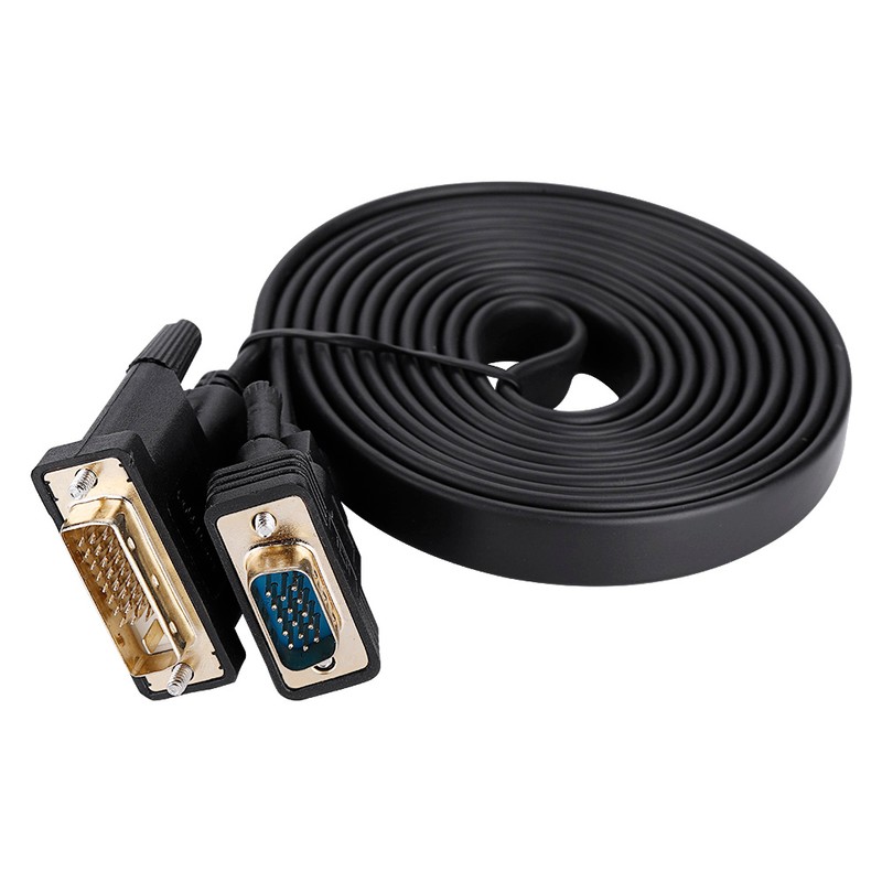 CableDeconn 1080P DVI 24+1 Male To VGA Male Adapter Converter