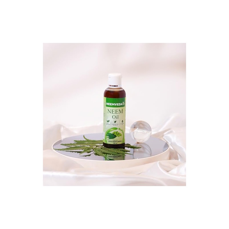 Virgin Neem Oil, 100 ml, Cold Pressed Pure Unrefined Oil