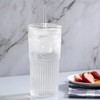 QWEZXO Glass Cups With Lids and Glass Straws，20 OZ High