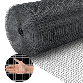 Land Guard 48 inch×100 ft Black Vinyl Coated Hardware Cloth, 19 Gauge 1/2 inch Black PVC Hardware Cloth, Black Welded Wire Fence Supports Poultry Netting Cage Fence…………