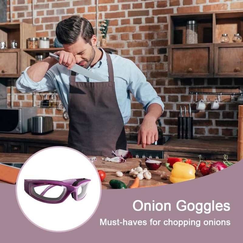 QHFlashbuy Onion Glasses, Kitchen Accessories, Onion Protective Glasses, Windproof Onion