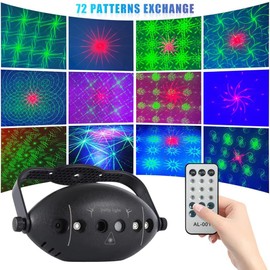 Disco Lights,Sound Activated Party Lights with Remote Control baiamser Projector Strobe Lighting for Home Decor Birthday Karaoke Xmas Bar Show