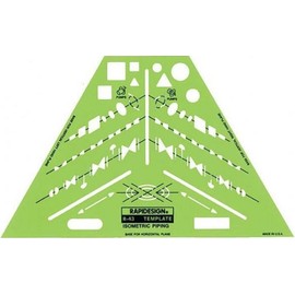 Rapidesign Isometric Piping Template, 1 Each (R43)
