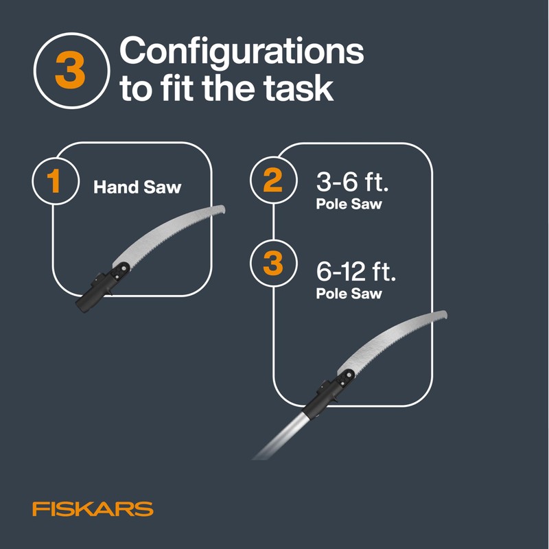 Fiskars XtendControl Extendable Tree Pruner (12 ft), Adjustable Branch Trimmer