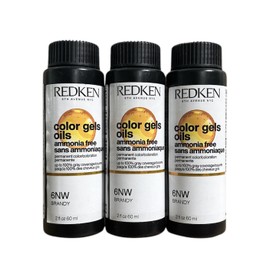 Redken Color Gels Oils Permanent Liquid Hair Color 6NW 2 oz. Pack of 3.
