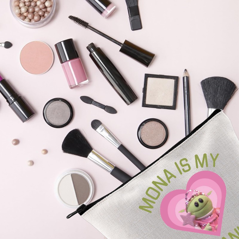 Funny Meme Gift Mona is My Spirit Animal Makeup Bag