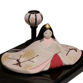 Heian Hinamatsuri Hinamatsuri Doll Set, Easy to Display (Made of Ceramic_Hand-Drawn)