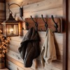 Rustic Wall Mounted Coat Rack, Solid Wood Plank Wall Coat