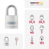 ABUS 80ti/40 40mm Titalium Padlock Keyed KA8012