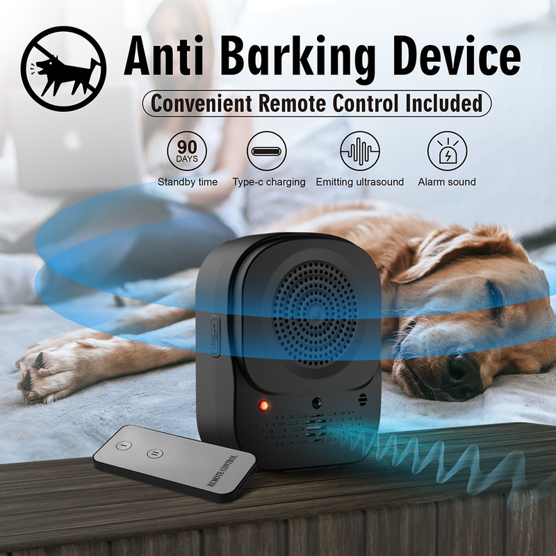 Ultrasonic Dog Repeller Dog Bark Deterrent Devices Rechargeable Portable Multifunctional