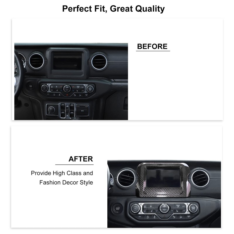 RT-TCZ Carbon Fiber Navigation GPS Screen Panel Frame Cover Trim