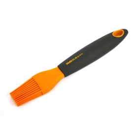 FACKELMANN Backpinsel Soft 19cm in grau/orange, Silikon, 19 x 6 x 2.3 cm