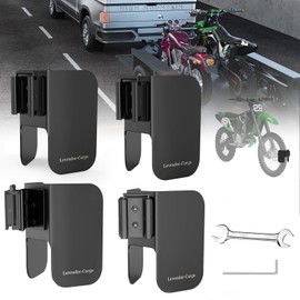 4 Pack E-Track Dirt Bike Wheel Chock Supports tire up to 6",Black,Heavy Duty 10 Gauge Steel E-Track Wheel Chock for Motorcycle,E-Track Wheel Chock for Trailer & Trucks & Garage,E-Track Accessories