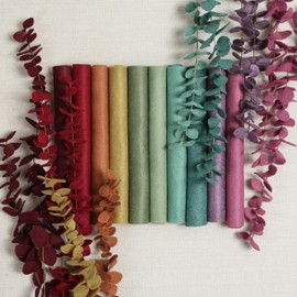Wool Felt, 10 pcs 12"x18" in Floral color palette, 1 mm thick, soft & pliable, wool blend felt, Eucalyptus 12"x18"