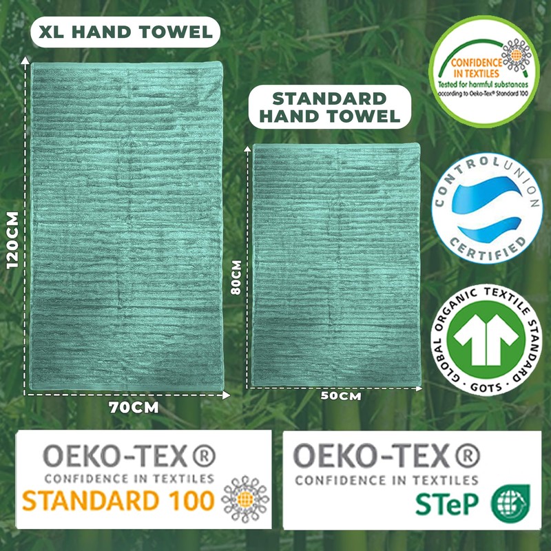 Towelogy Bamboo Extra Large Hand Towels 2-Pack -70x120 cm Premium