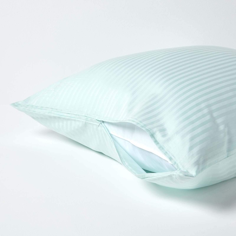 HOMESCAPES Blue Pure Egyptian Cotton Euro Size Pillowcase Square (80