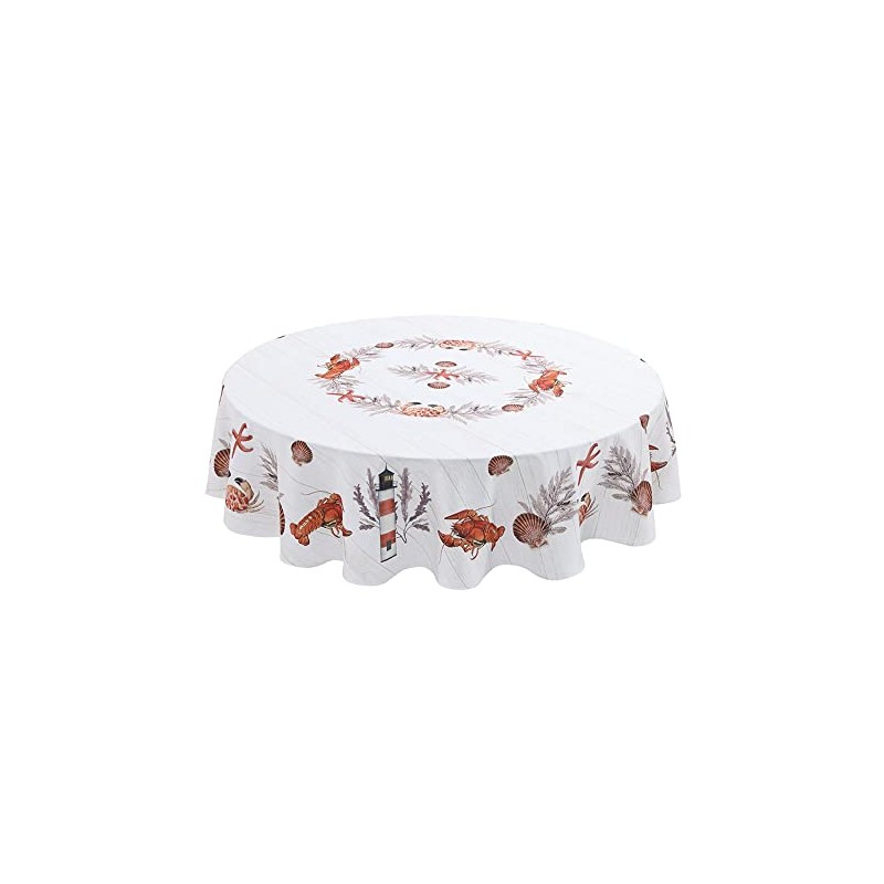Laural Home Seafood Shack 70" Round Tablecloth