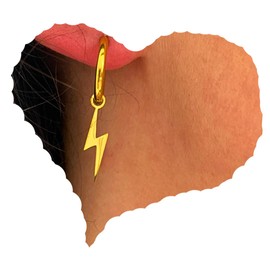 NataschaWoge® Stainless Steel Flash Gold Huggie Hoop Earrings Jewellery for Her Gift Silver Women's Jewellery Girlfriend, Stainless Steel