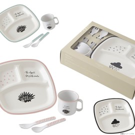 Takenaka Dinnerware Set, Mamma Mamma Kids Gift Set, Mint, 13.4 x 9.6 x 3.0 inches (34 x 24.4 x 7.5 cm)