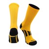 TCK Elite Performance Solid Color Crew Socks (Gold, Medium)