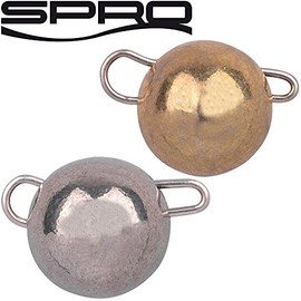 Spro Freestyle Tungsten Bottom Jig Natural/Gold - 2 Jig Heads for Vertical Fishing & Jigging with Rubber Baits, Lead Heads, Weight: 5 g
