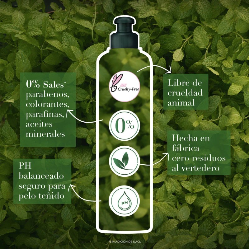 Crema para Peinar Herbal Essences Té Verde y Menta Detox