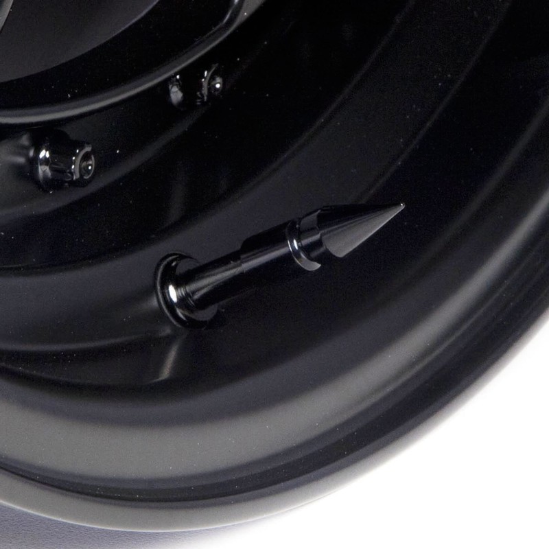 Circuit Performance VC6 Series Black Aluminum Valve Stem Caps (Set