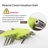 LIHAO 8x Allen Key Set Torx Key Angle Keys Star
