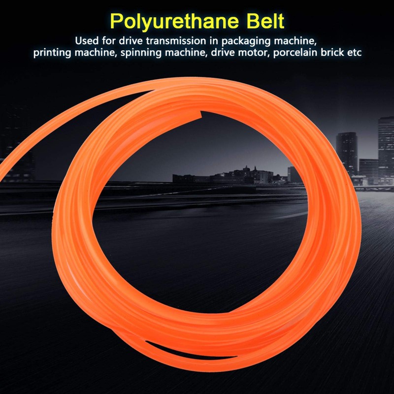 Polyurethane belt, orange smooth PU polyurethane round belt for drive