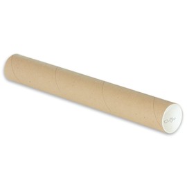 CLAUVINCK 2" x 15" Kraft Mailing Tube, shipping, Heavy Duty Mailers Poster Tube Packing 2 inches x 15 inches Office