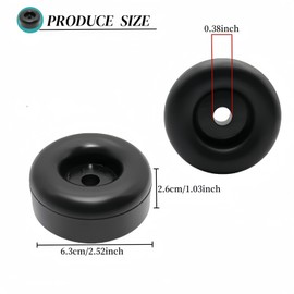 2 Pcs Anti Vibration Heavy Duty Rubber Foot Pads, Reduce Noise,2.5 Inches Vibration Dampeners for Generator, Pumps,Air Compressor, Pressure Washers,Trailers(with Screw Kits)